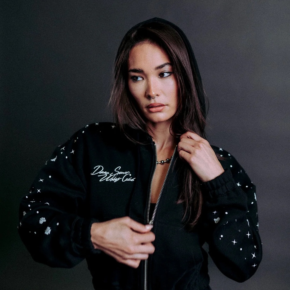 darc sport constellation “chambers” cropped zip up she hoodie